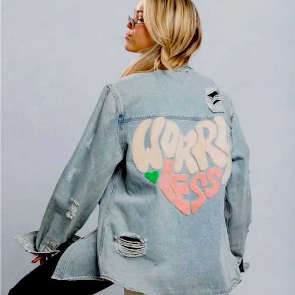 Worry less long Denim jacket - Picture 4 of 4